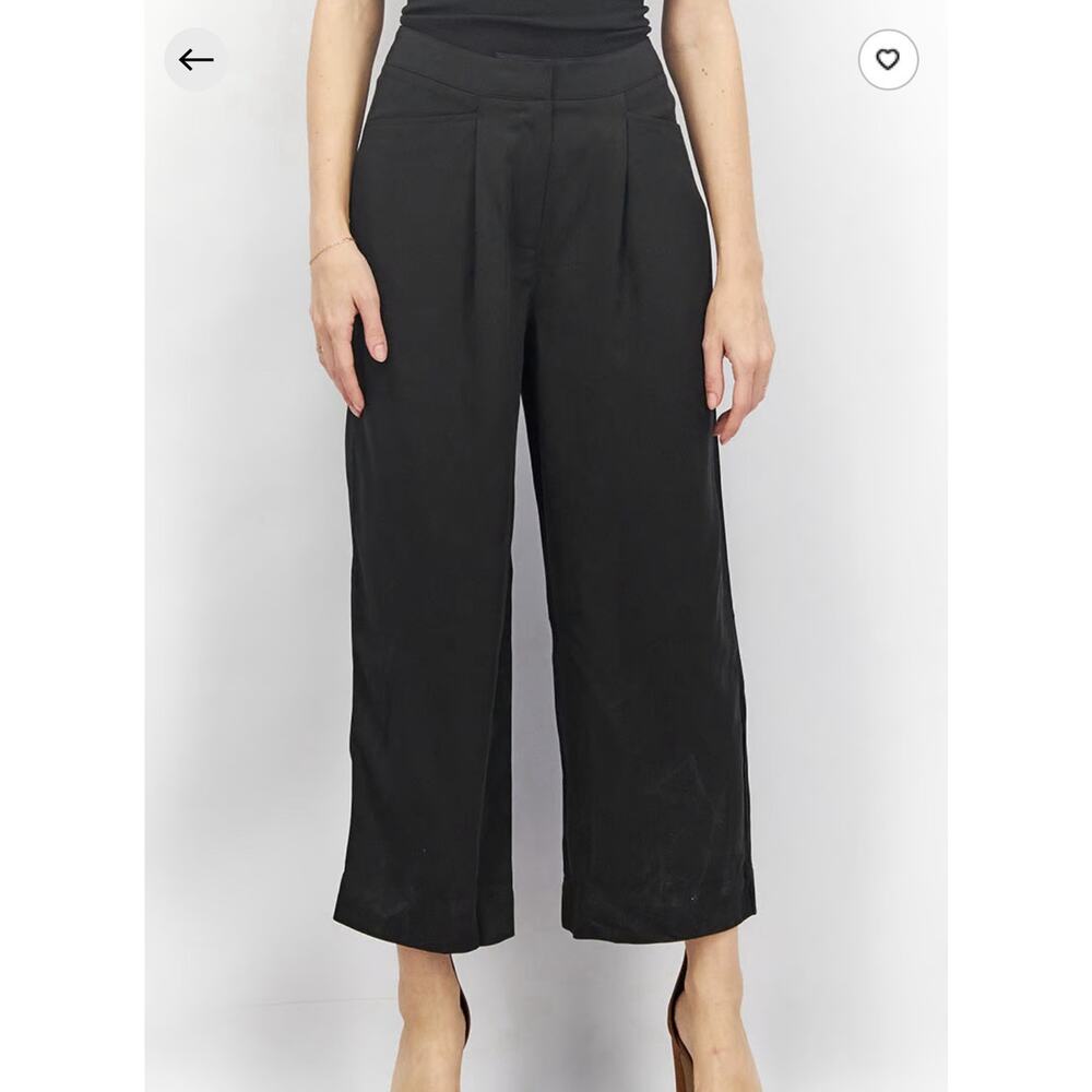 Avec‎ Les Filles Women Regular Fit Solid Dress Pants, Black Sz 12
